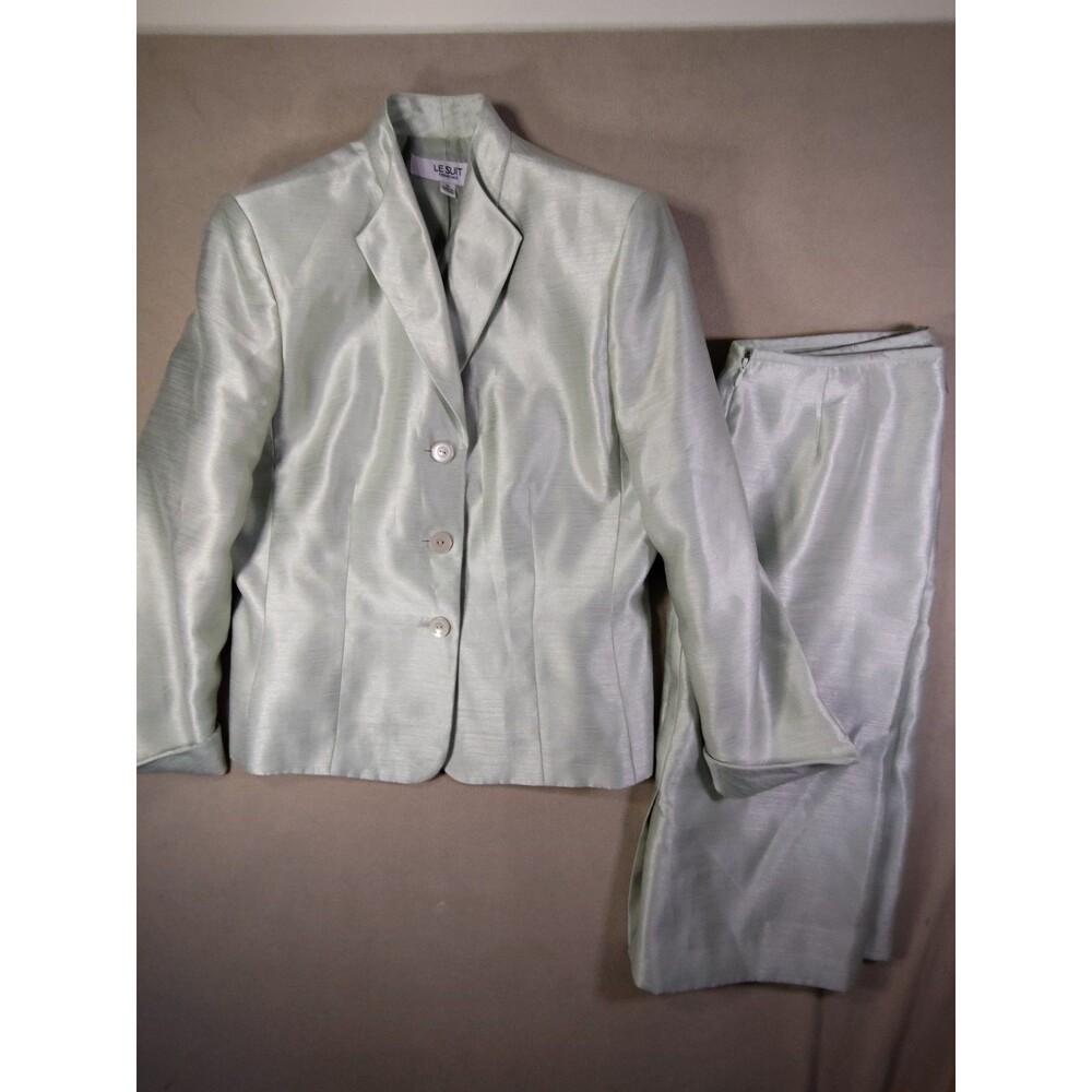 Vintage Le Suit Jacket pencil Skirt Shimmer Career Wear Formal